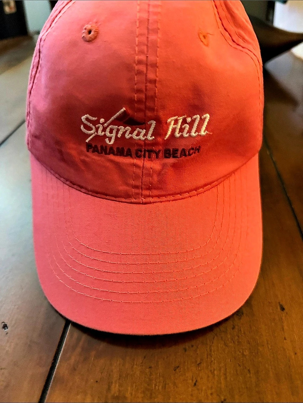 Signal Hill Panama City Beach Embroidered Pink Baseball Cap